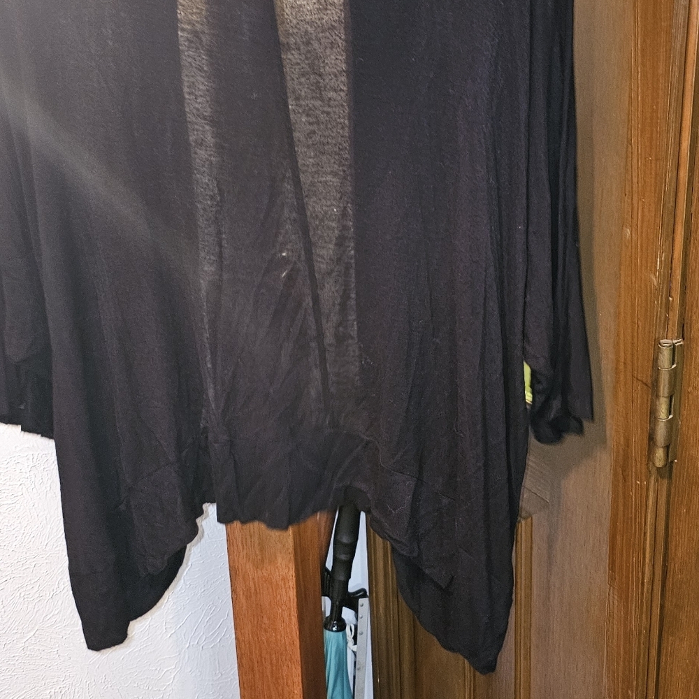 Black Open Front Cardigan - Picture 4 of 5